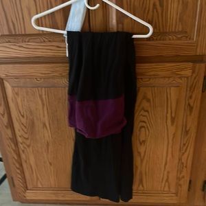 Womens XL yoga pants. Purple fold over waistband